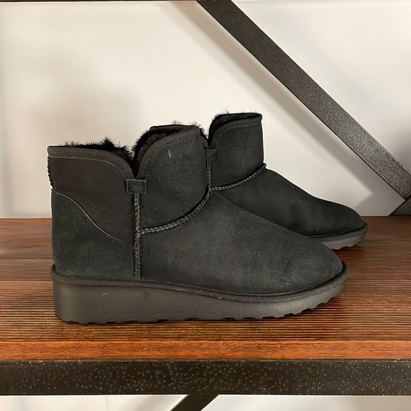 Kirkland Signature Shoes - Kirkland Signature Black Sheepskin Shearling Ankle Boots Size 10